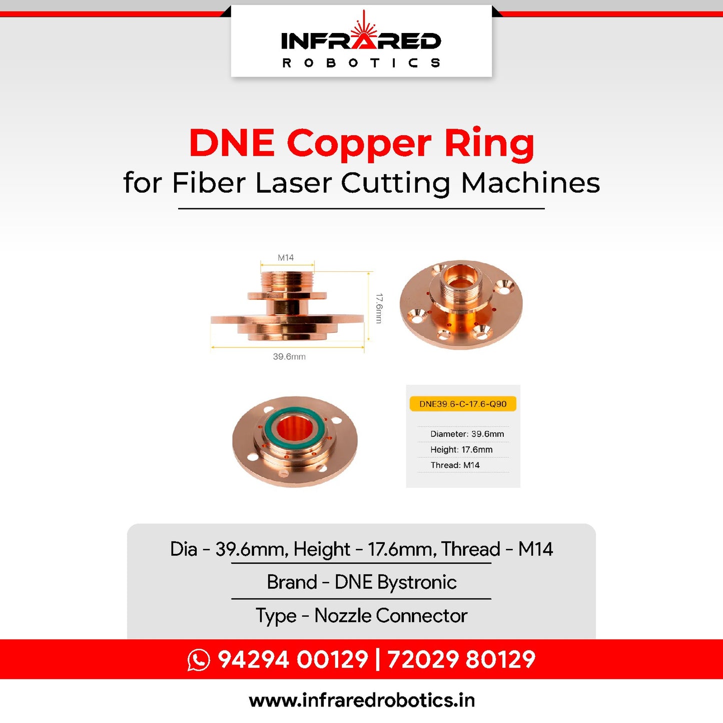 DNE Copper Ring - M14 - Dia - 39.6mm