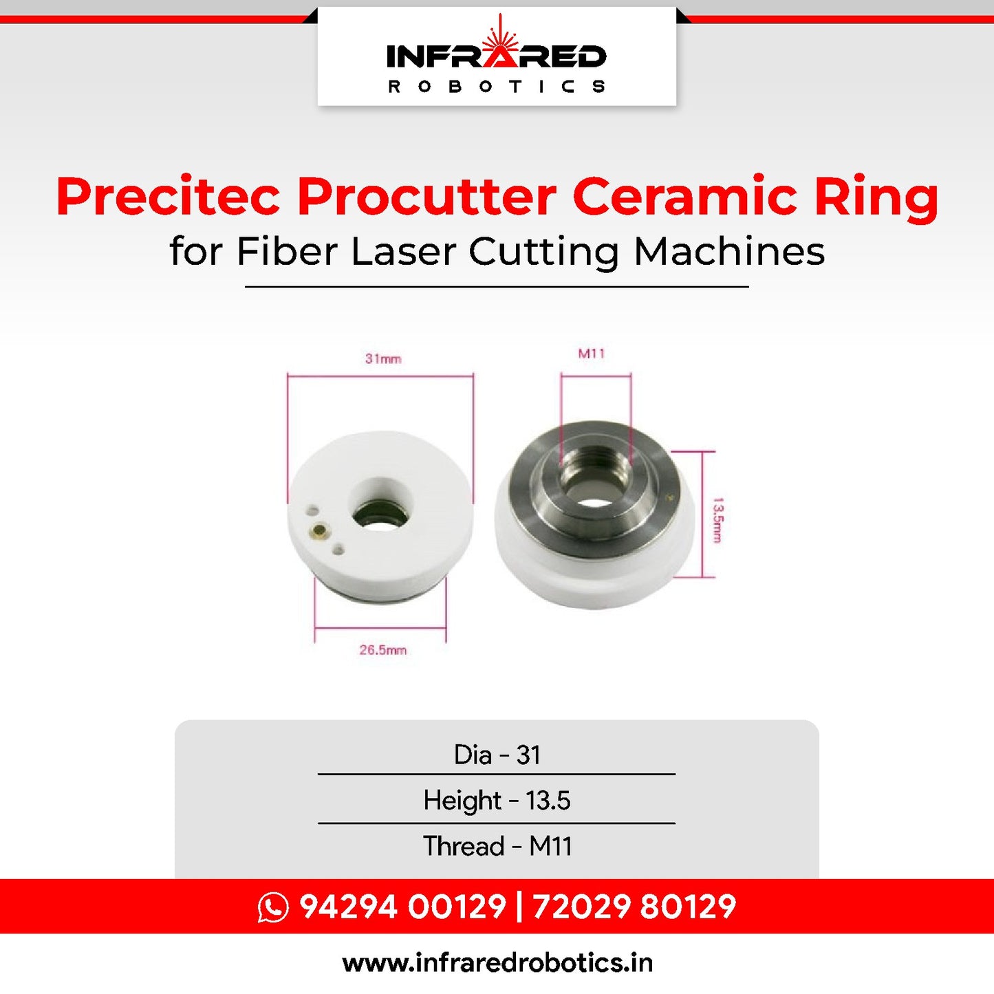 Precitec Procutter Ceramic Ring - Dia 31, M11