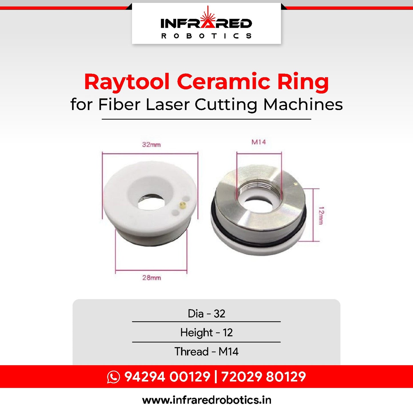 Raytool Ceramic Ring - Dia 32, M14