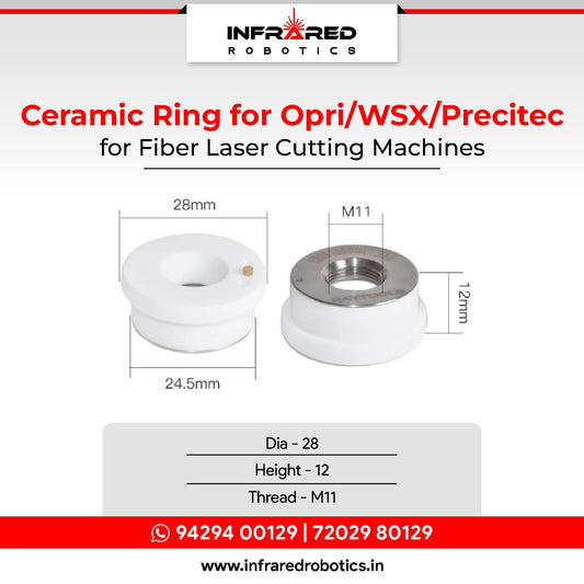 Ceramic Ring for Raytools/Opri/WSX/Precitec - Dia 28, M11