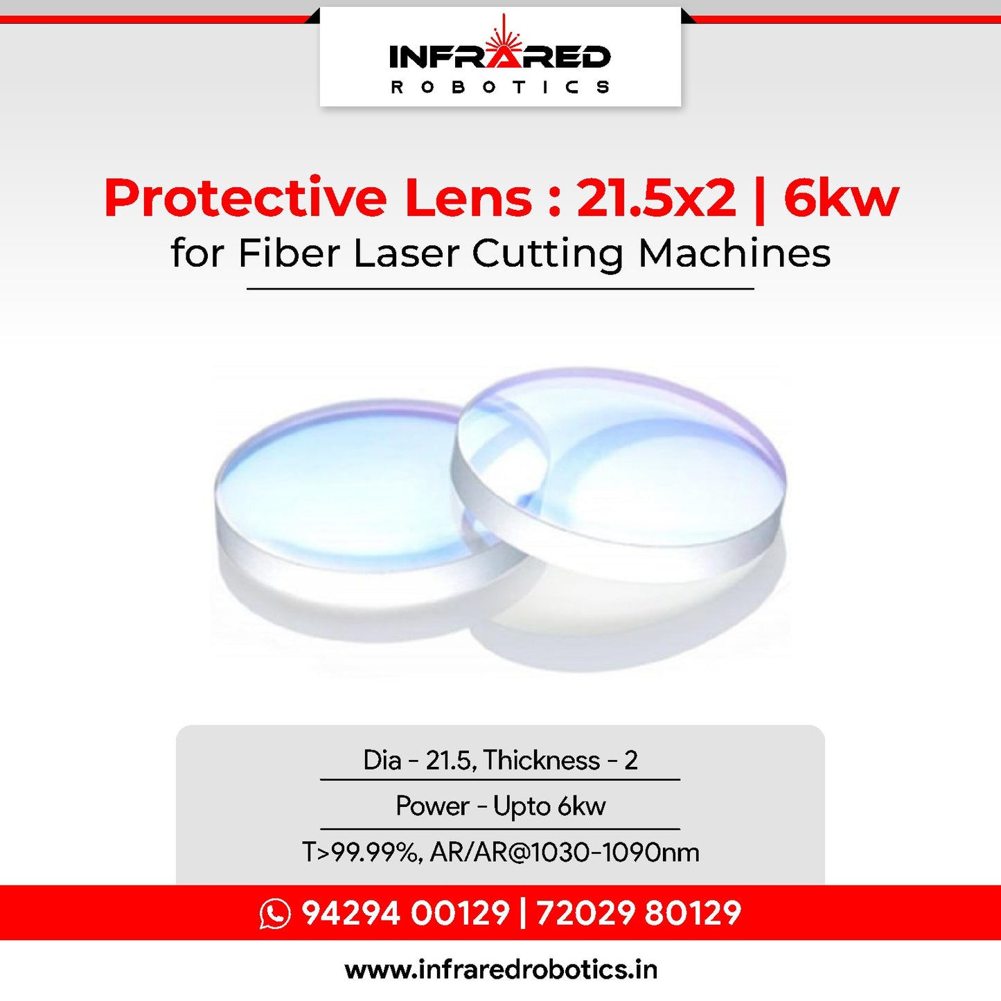 Laser Cutting Protective Window - 21.5x2_6kw