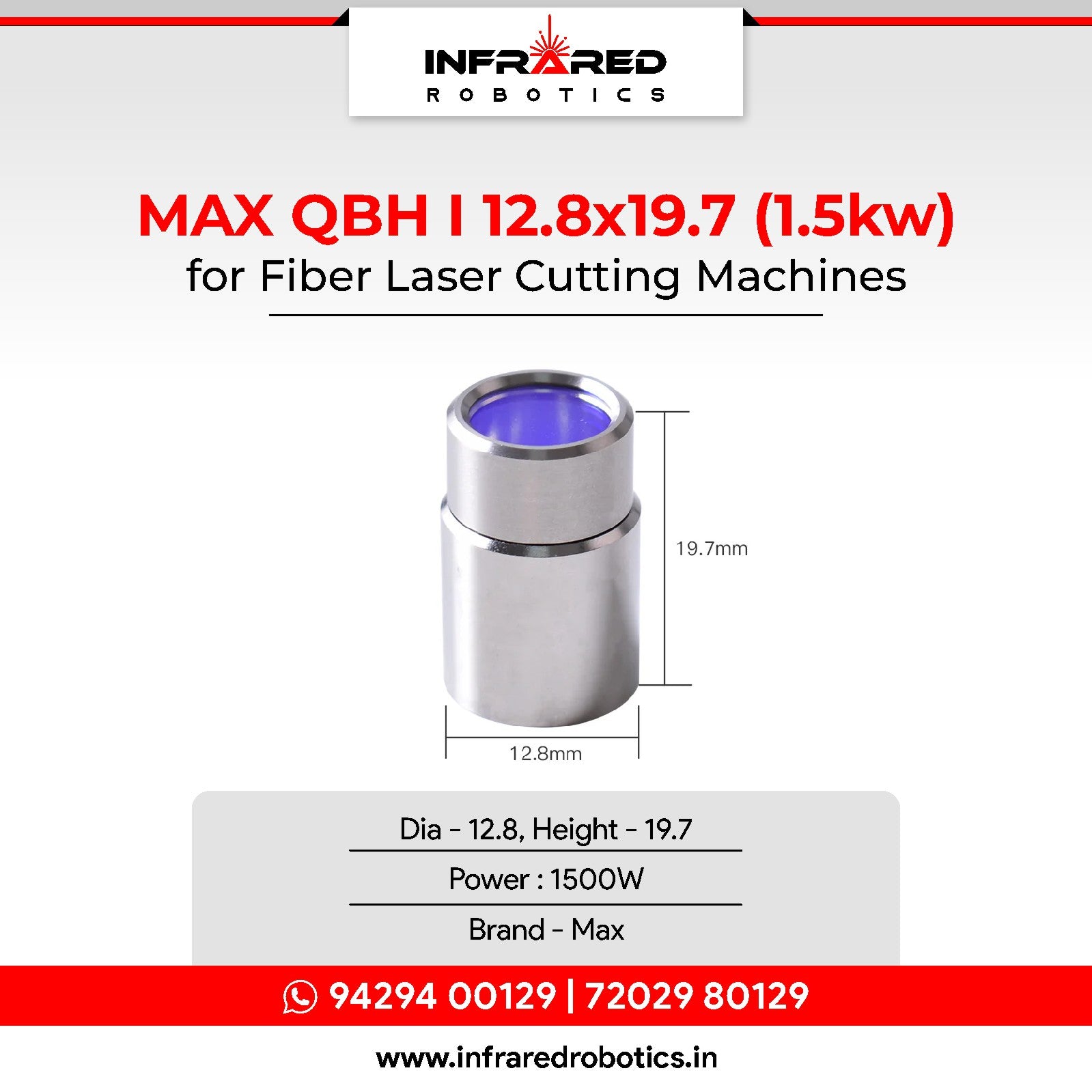 MAX QBH - 12.8x19.7 (1.5kw) I Laser Source Protection Cap – Infrared ...
