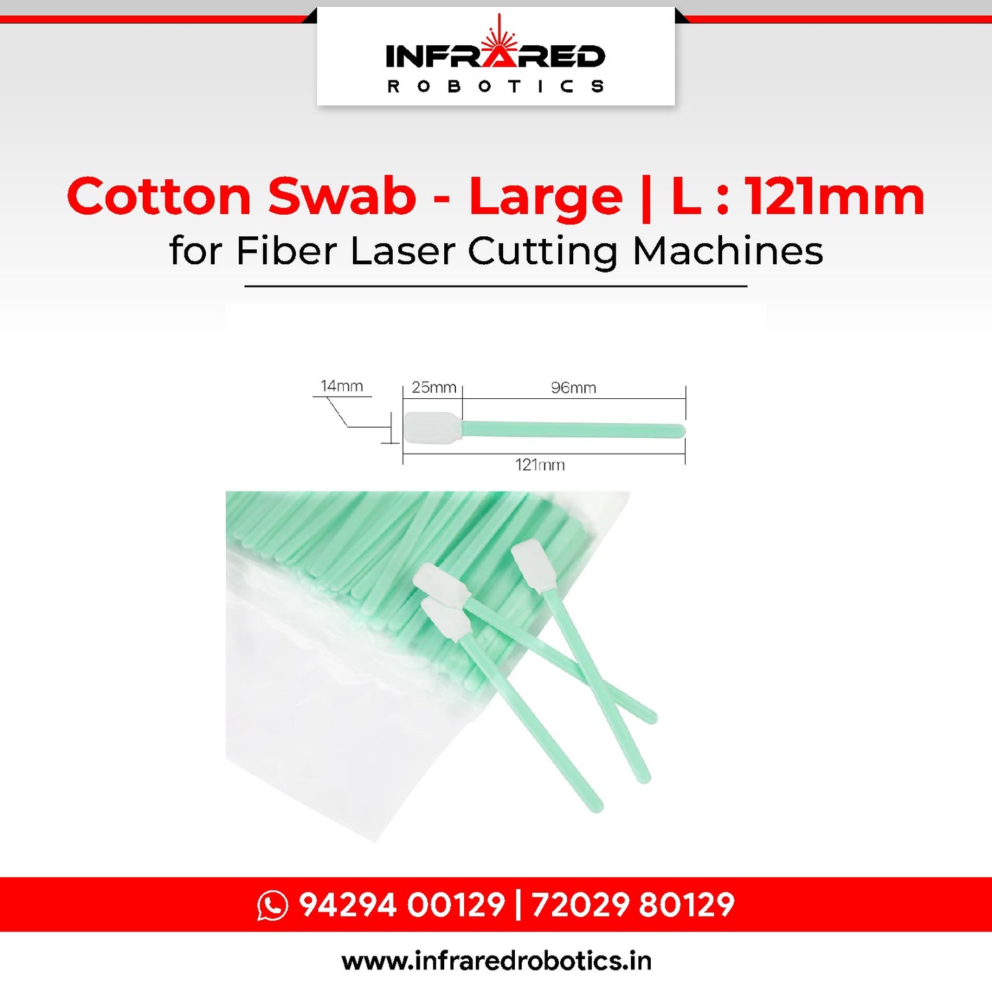 Lens Cleaning Cotton Swab - L 121 - Large