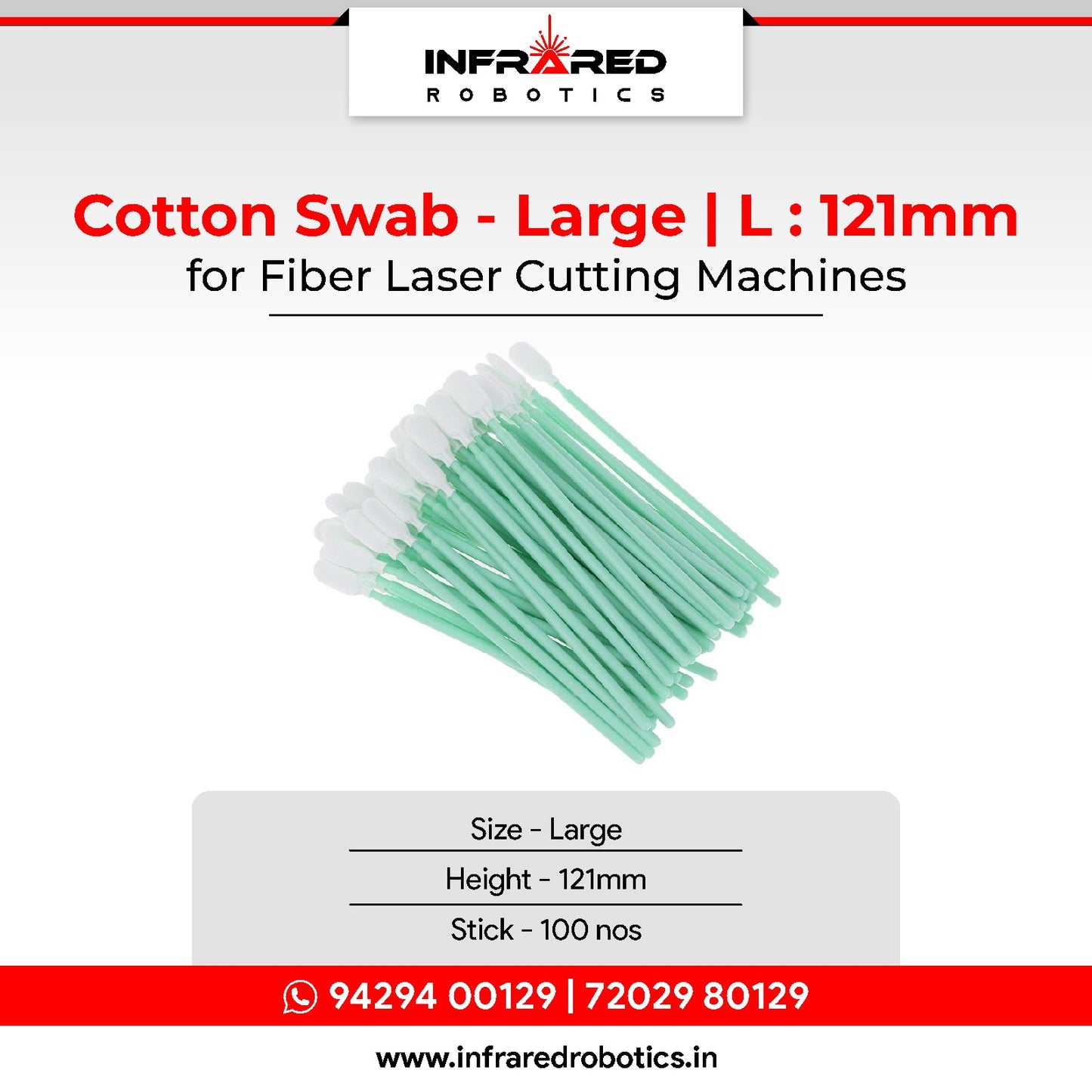 Lens Cleaning Cotton Swab - L 121 - Large