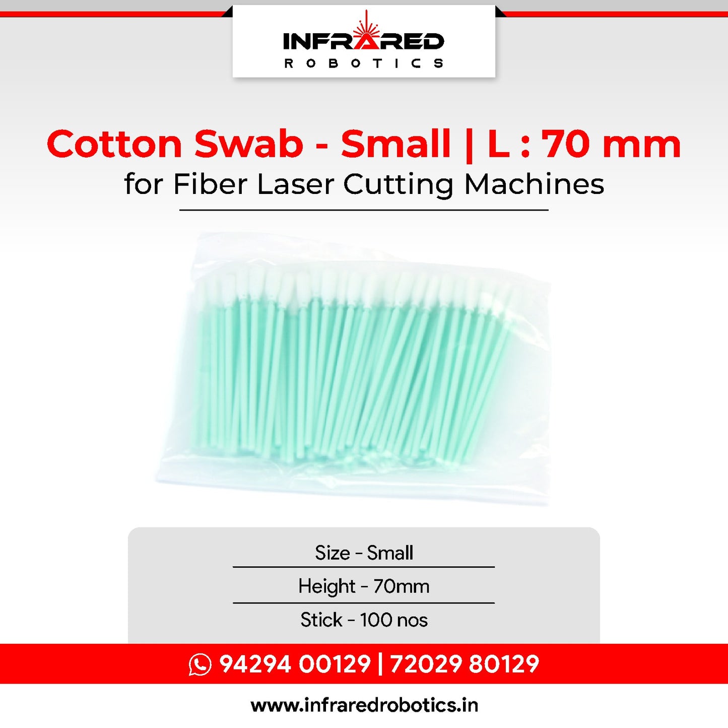 Lens Cleaning Cotton Swab - L 70 - Small