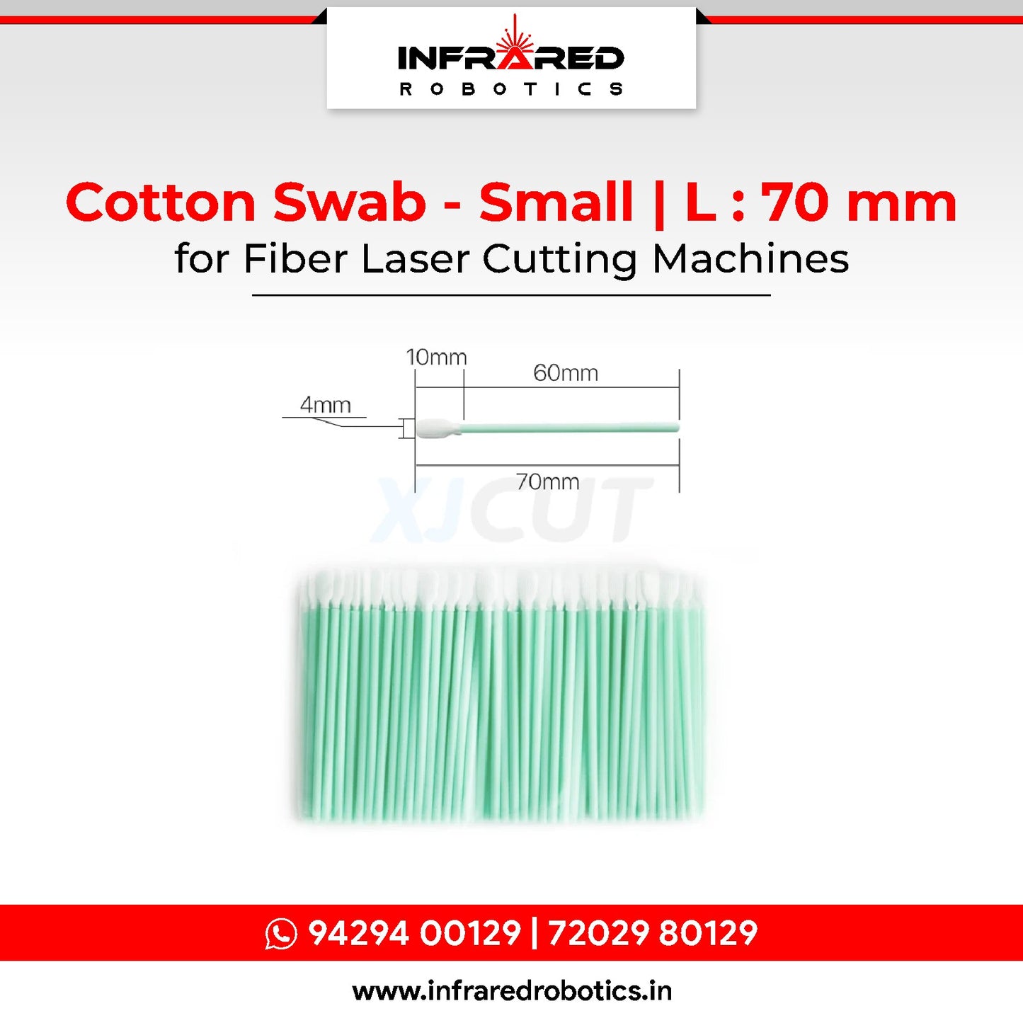 Lens Cleaning Cotton Swab - L 70 - Small